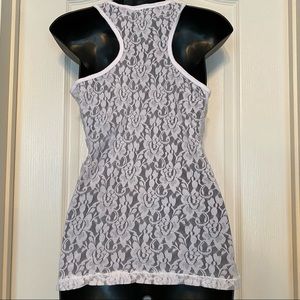 Racerback Tank with Lace Back